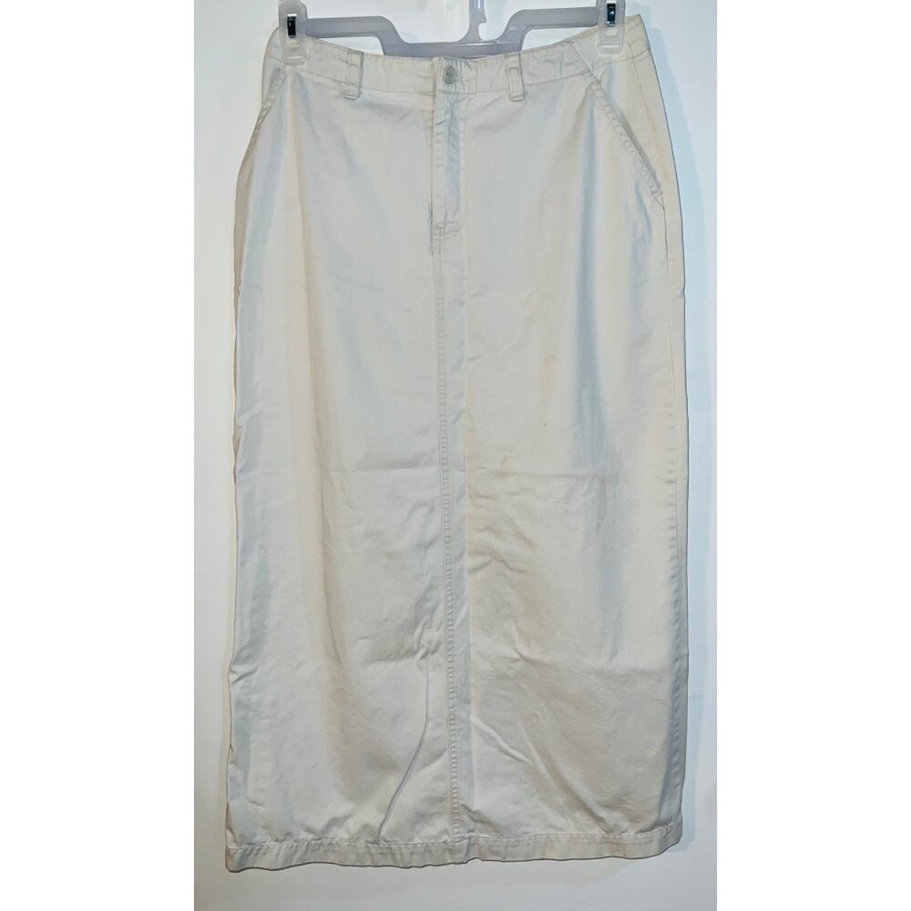 Old Navy Women's White Midi Cotton Skirt Size 10